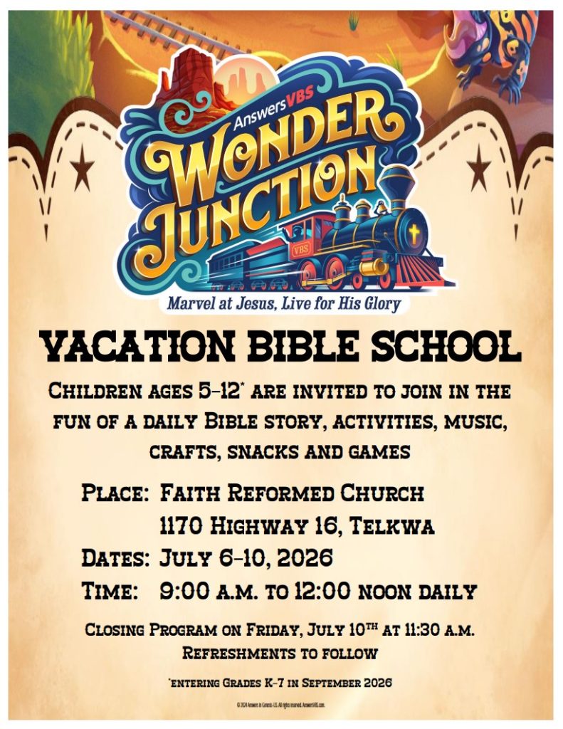 Wonder Junction Vacation Bible School poster